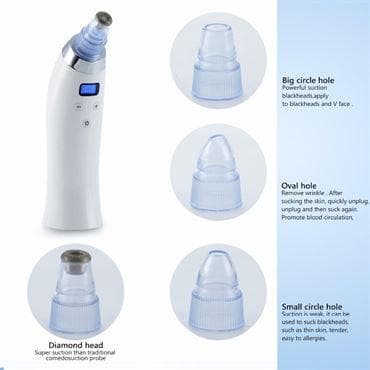 Blackhead Suction Pro Porsugare  Suger effektivt ut pormaskar Vit