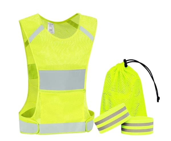 Refleksvest med 2 bånd