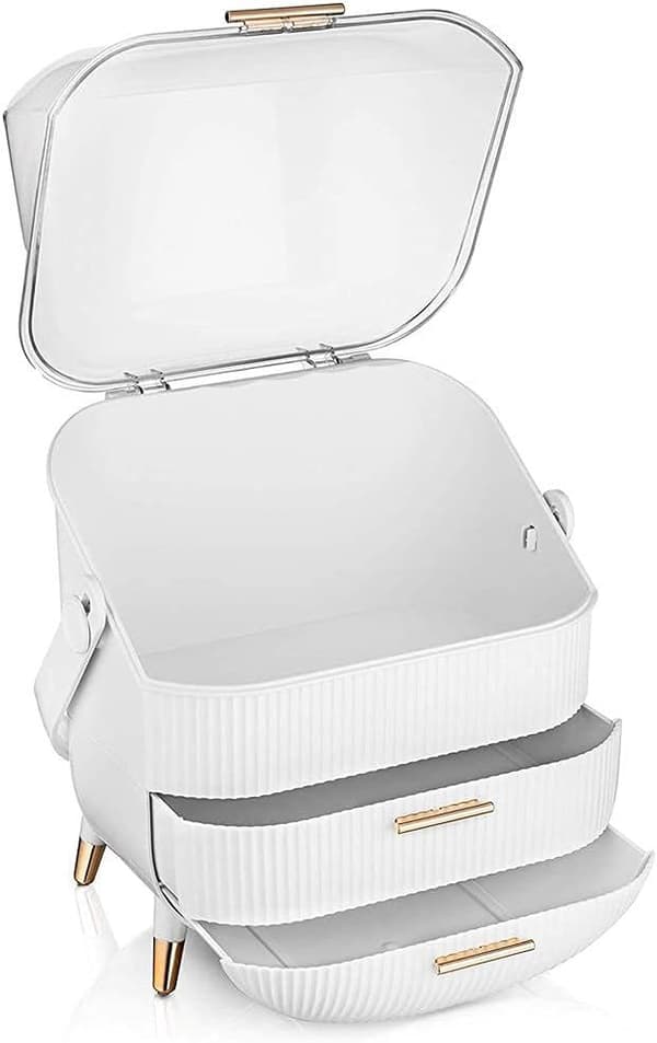UNIQ Retro Makeup Box Organizer - Hvid