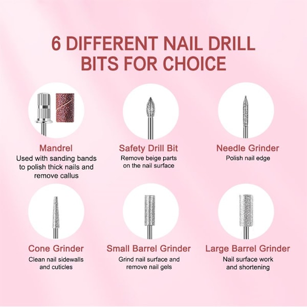UNIQ Pro Wizard elektrisk nagelfil (35.000 varv/min)