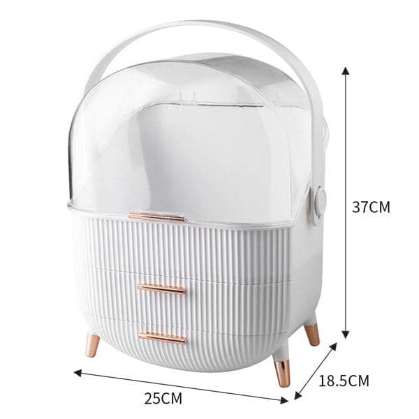 UNIQ Retro Makeup Box Organizer - Hvid
