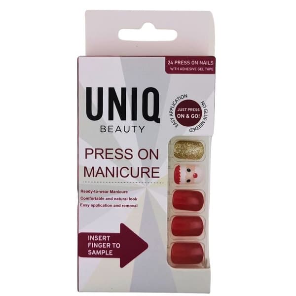 UNIQ Click On / Press On Tekokynnet Christmas - 24 kpl