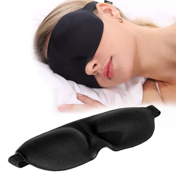 3D-sovmask - lyxig komfort, svart