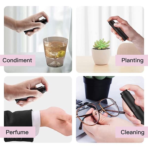UNIQ Reseflaska för parfymrefill med pump 8 ml - Silver