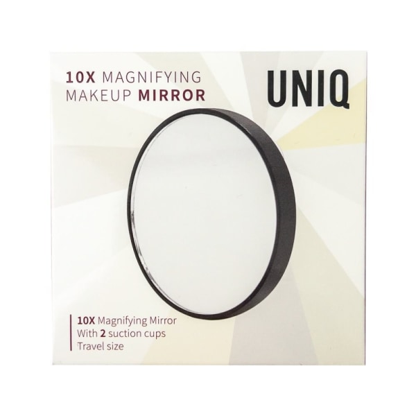 UNIQ Mini Spegel 10X förstoring + sugkoppar - Svart