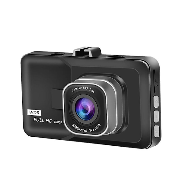 Dashcam Full HD 1080p med 3" skärm, 120° vidvinkel, loop-inspelning, mörkerseende, mikrofon - Säkerhetskamera för bil