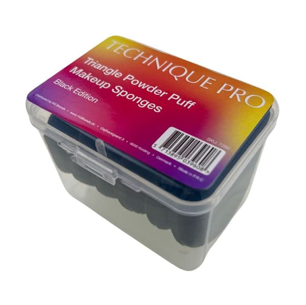 TECHNIQUE PRO PUDDERBØRSTE - SORT TREKANT - 6 STK.
