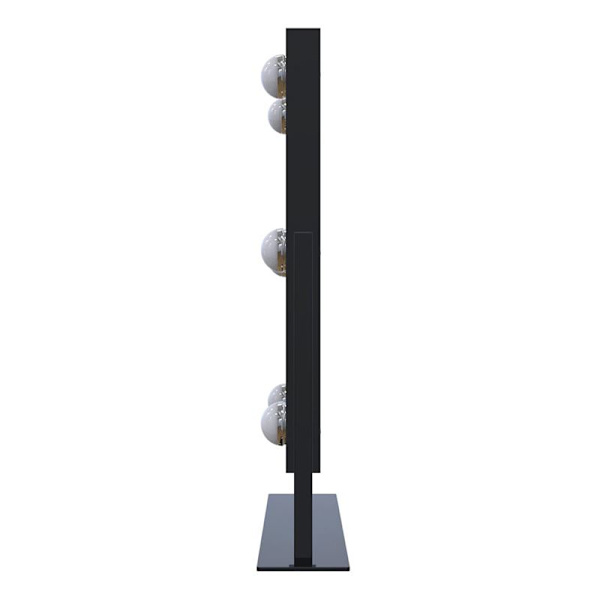 UNIQ XL Hollywood sminkspegel med 6 LED-lampor och touchfunktion - Svart