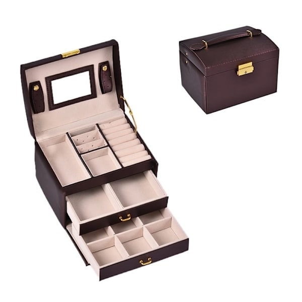 UNIQ 3-lagers Classic Smyckeskrin S118 - Brun
