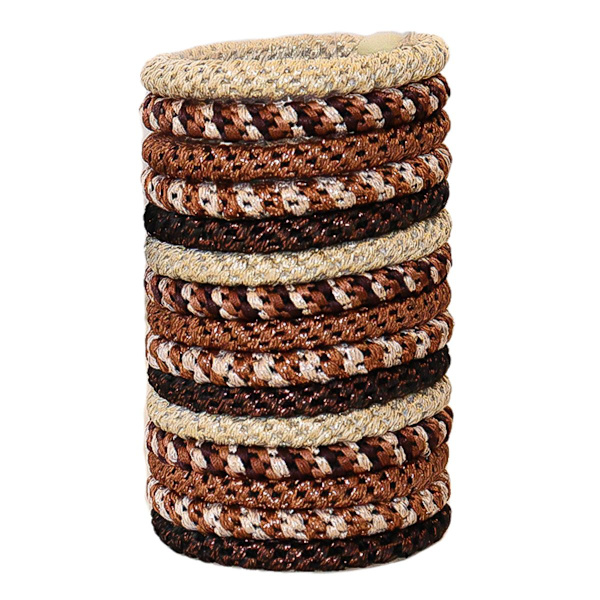 SOHO Kenlee Hiuslenkit Ruskea 4-pack