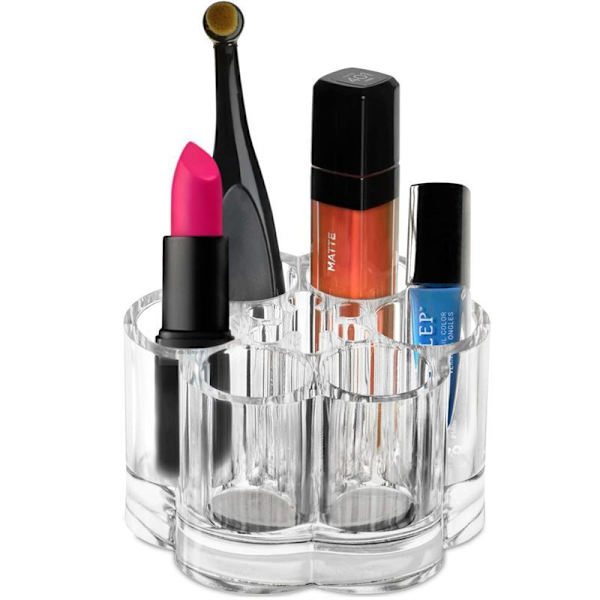 UNIQ Makeup Organizer i akryl med blommor - U301
