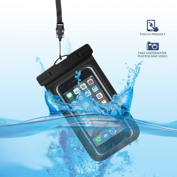 Vattentät mobilväska för smartphone - universal - svart