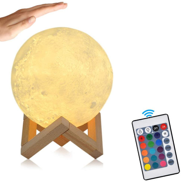 3D LED Moonlight - Nattlys - Månelys - 15 cm
