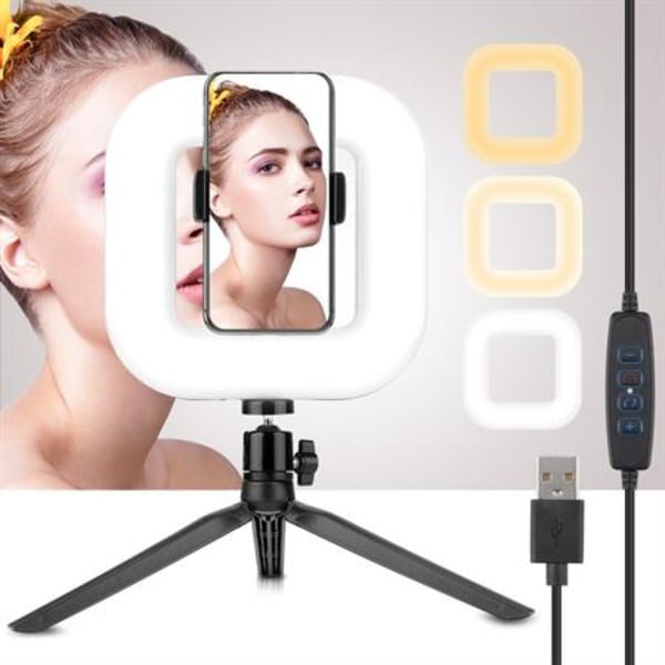 Selfie Ring Light för iPhone / Android | LED-belysning för smartphones - D21