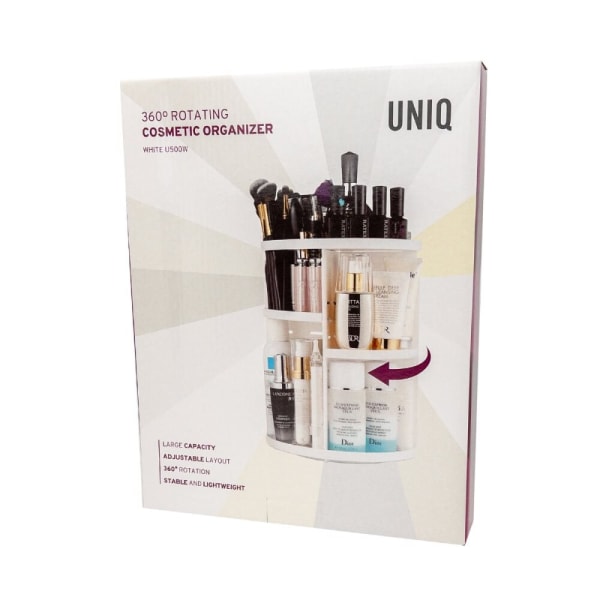 UNIQ 360º Roterande Kosmetisk Organizer - Vit