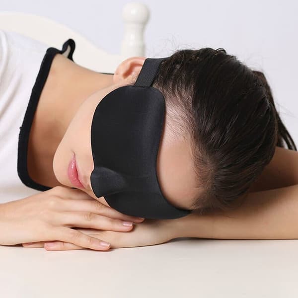 3D-søvnmaske - luksuriøs komfort, svart