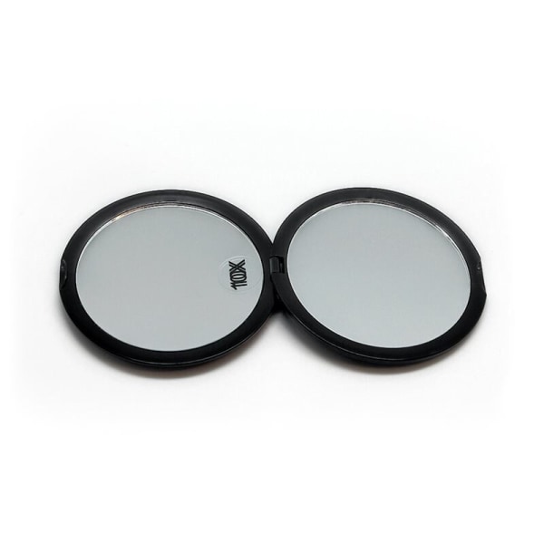 10x Förstoring Kompakt Dubbelsidig Spegel  - Svart