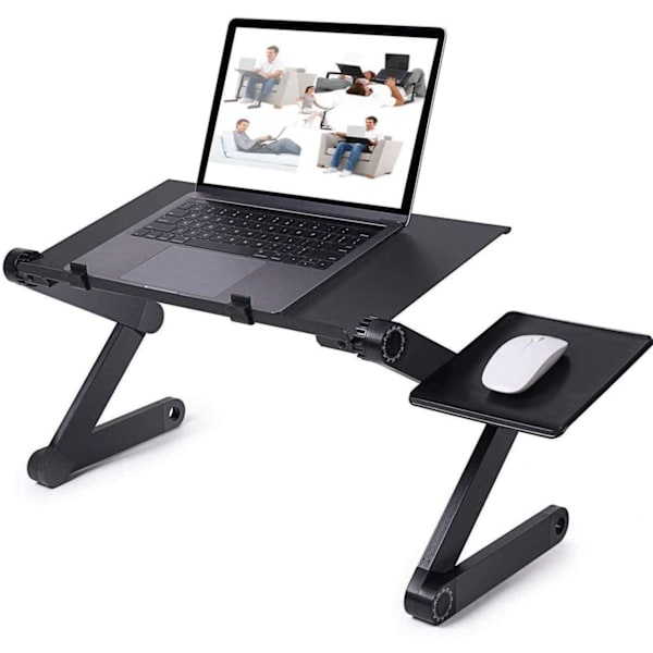 Multifunktionellt Laptopbord med Musmatta Svart