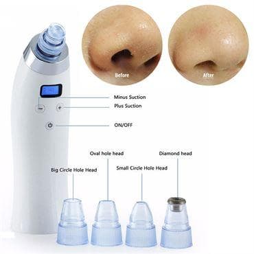 Blackhead Suction Pro Porsugare  Suger effektivt ut pormaskar Vit