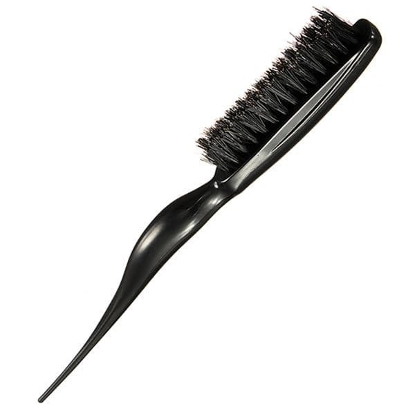 TBC Sleek Toupeeing Brush i vildsvinehår - professionel og præcis styling - Sort