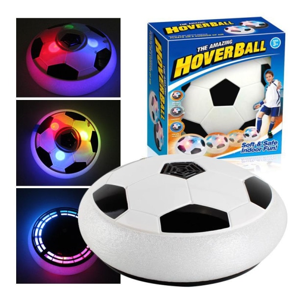 Air Power Hover-fotboll inomhus med LED-ljus Svart