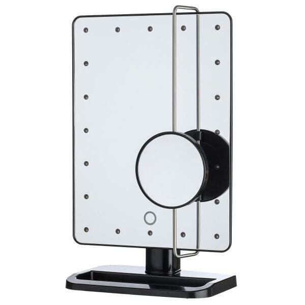 UNIQ Hollywood makeupspejl med LED-lys - sort