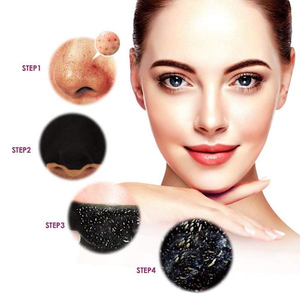 Shifei Charcoal Deep Cleansing Nasal Strips, 6 st - avlägsnar pormaskar och orenheter, 6 st
