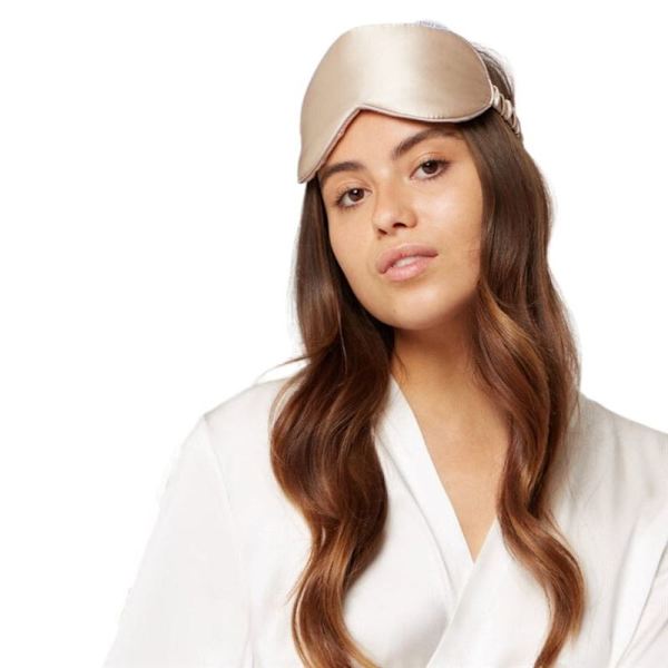 UNIQ Lyx Sovmask i Champagne - 100% Silke