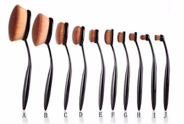 Mermaid® Oval Make-up Brushes - 10 stk.