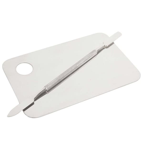 UNIQ Professionel Makeup Mixing Palette i Rustfrit Stål med Spatel