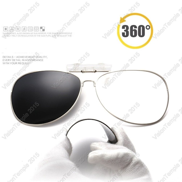 Solglasögon Clip-on Flip-modell Polariserade UV400-linser Körglasögon BROWN