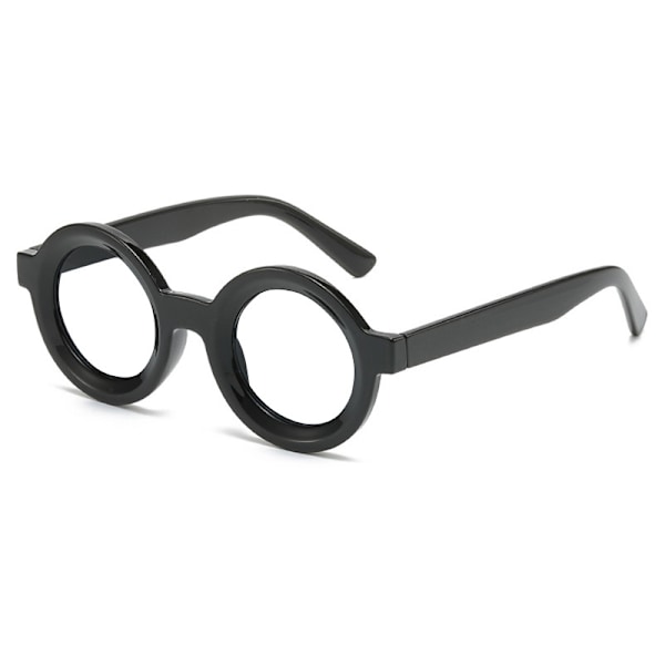 Vintage Runda Ålderssynta Glasögon Män Kvinnor Fotokromatiska Grå Solglasögon Läsglasögon C1 Black +3.25 strength