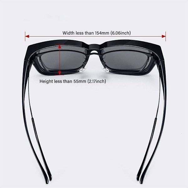 Körning Ridning Passar Över Glasögon Solglasögon Polariserade Omslutande Fyrkantiga Shades Polarized Clear Set