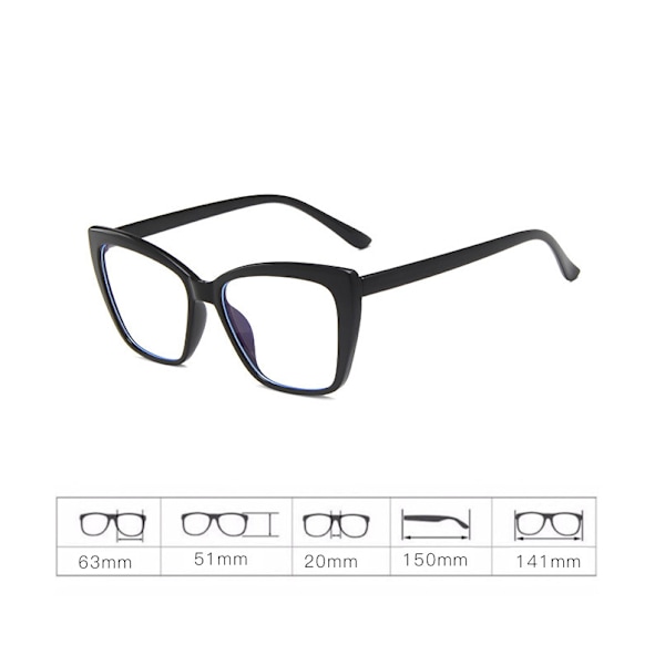 Nya Cat Eye Anti Blått Ljus Läsglasögon För Kvinnor Mode Helbåge Glasögon C2 Leopard +0.25 strength