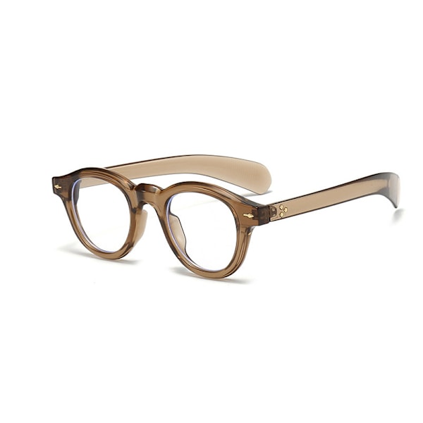 Oval Blåljusblockerande Läsglasögon för Män och Kvinnor, Klar Lins, Ålderssynta Läsare Leopard +0.75 strength