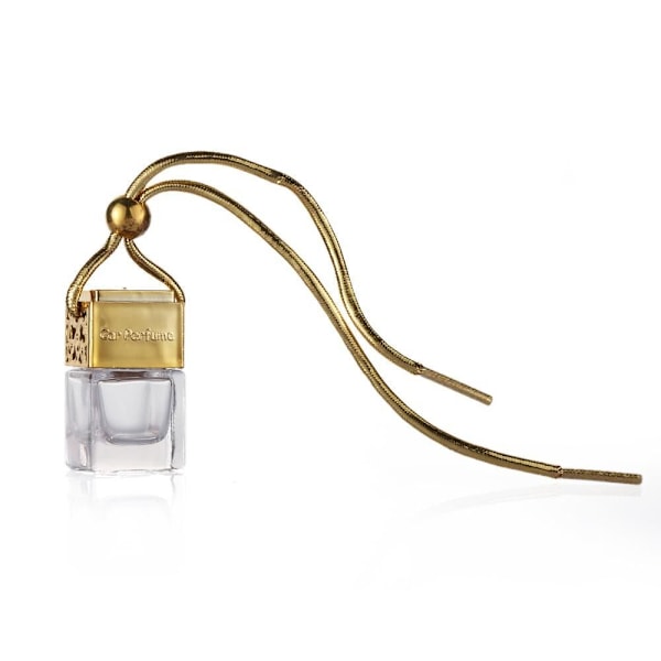 Hängande Diffuser Luftfräschare Bilparfymflaska Doft Tomma Glasflaskor gold-3PCS