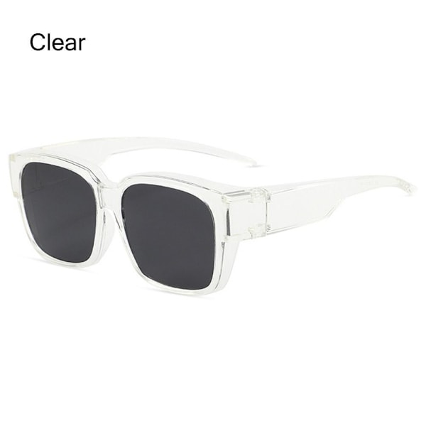 Körning Ridning Passar Över Glasögon Solglasögon Polariserade Omslutande Fyrkantiga Shades Clear