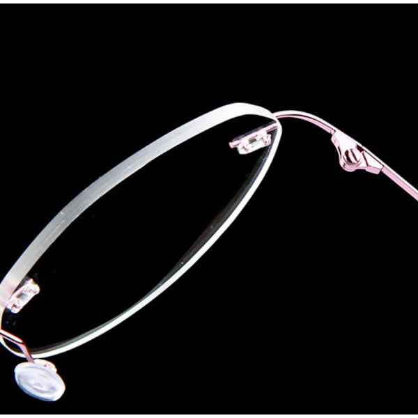Herr Rimless Metall Anti Blått Ljus Läsglasögon Klar Lins Presbyopiska Glasögon Blue +4.00 strength