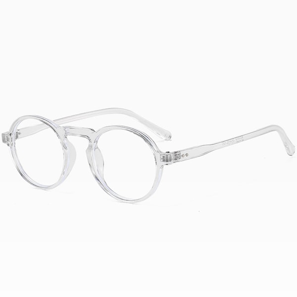 Runda Blåljusblockerande Läsglasögon för Män och Kvinnor med Klar Lins och Glasögonbågar Transparent +0.50 strength