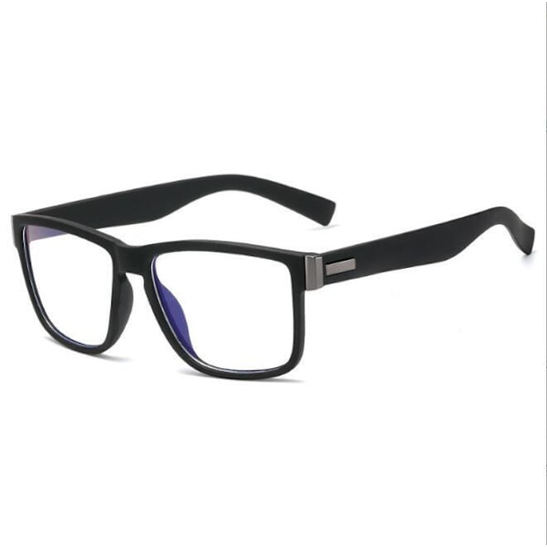 Herr Dam Fyrkantiga Blåljusblockerande Läsglasögon Helbåge Sportglasögon Black +0.25 strength