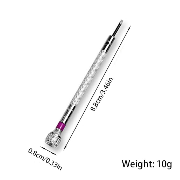 1/13 st Skruvmejselset 0,6-2,0 mm för Hem, Klockor, Glasögon, Smyckesreparation 1.8mm Cross screwdriver