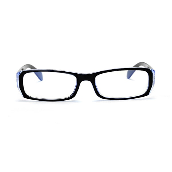 Trendiga läsglasögon för män, svarta plastglasögon +6.50 +7.00 +7.50 +8.00 Black+Blue +6.50