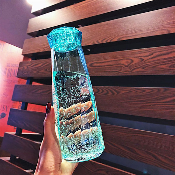 Present Par Kopp Kreativ Färgglad Diamantglasflaska Vattenflaska red