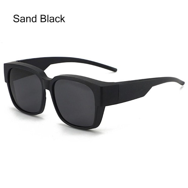 Körning Ridning Passar Över Glasögon Solglasögon Polariserade Omslutande Fyrkantiga Shades Sand Black