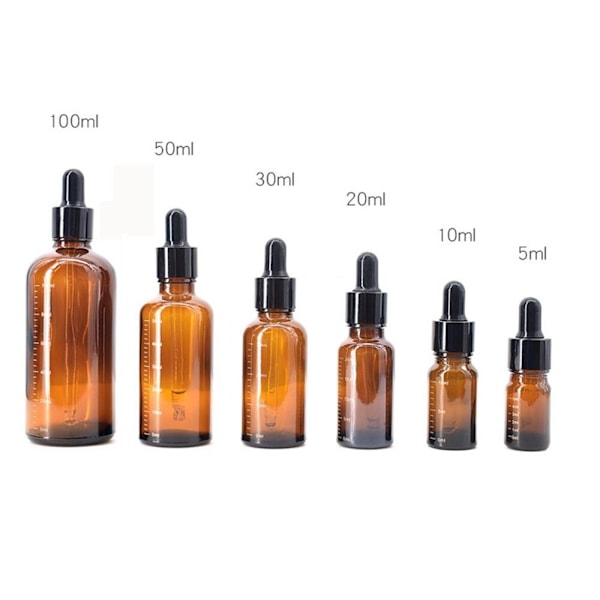 Eterisk Olja Droppflaska Droppflaska med Skala Flytande Pipettflaska 100ml