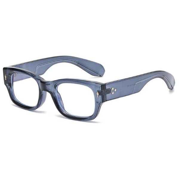 Herr Dam Fyrkantiga Anti Blått Ljus Läsglasögon Retro Helbåge Nya C2 Black Leopard 0