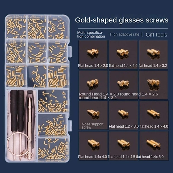 Solglasögon Glasögon Reparationsset Reparationskit Verktyg Skruv Mutter Glasögonreparation 7