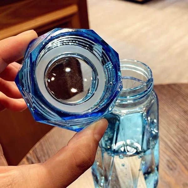 Present Par Kopp Kreativ Färgglad Diamantglasflaska Vattenflaska red
