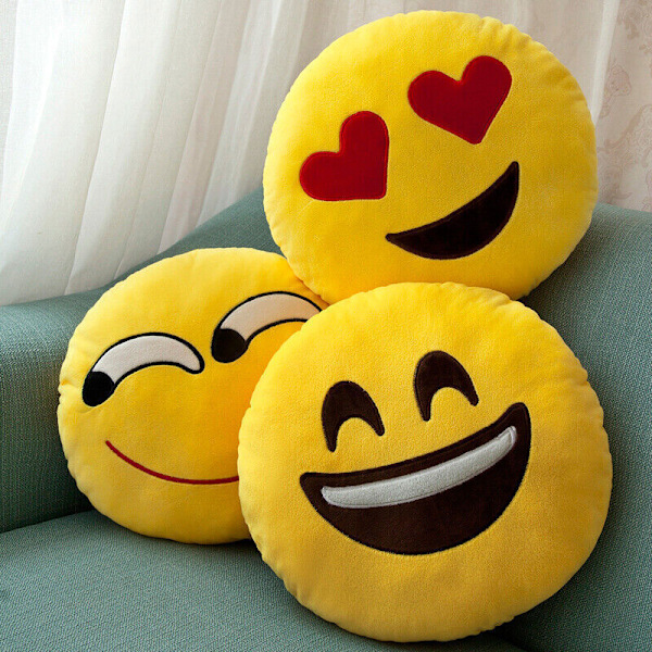 Emoji Mjuk Kudde Kudde Smiley Emoticon Fylld Plysch Leksak 33cm no1 33cm*33cm