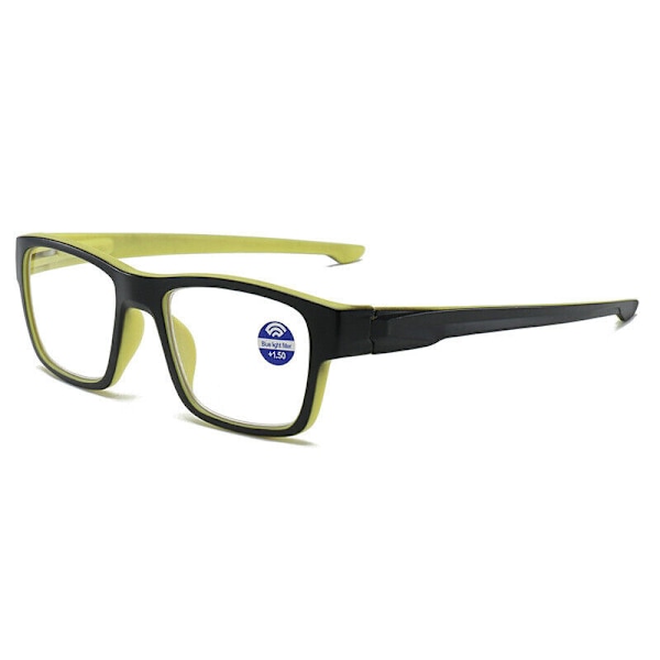 3-pack Herr Heltäckande PC Läsglasögon Sport +1.0 1.5 2.0 2.5 3.0 3.5 4.0 TY45 Yellow +2.50 strength